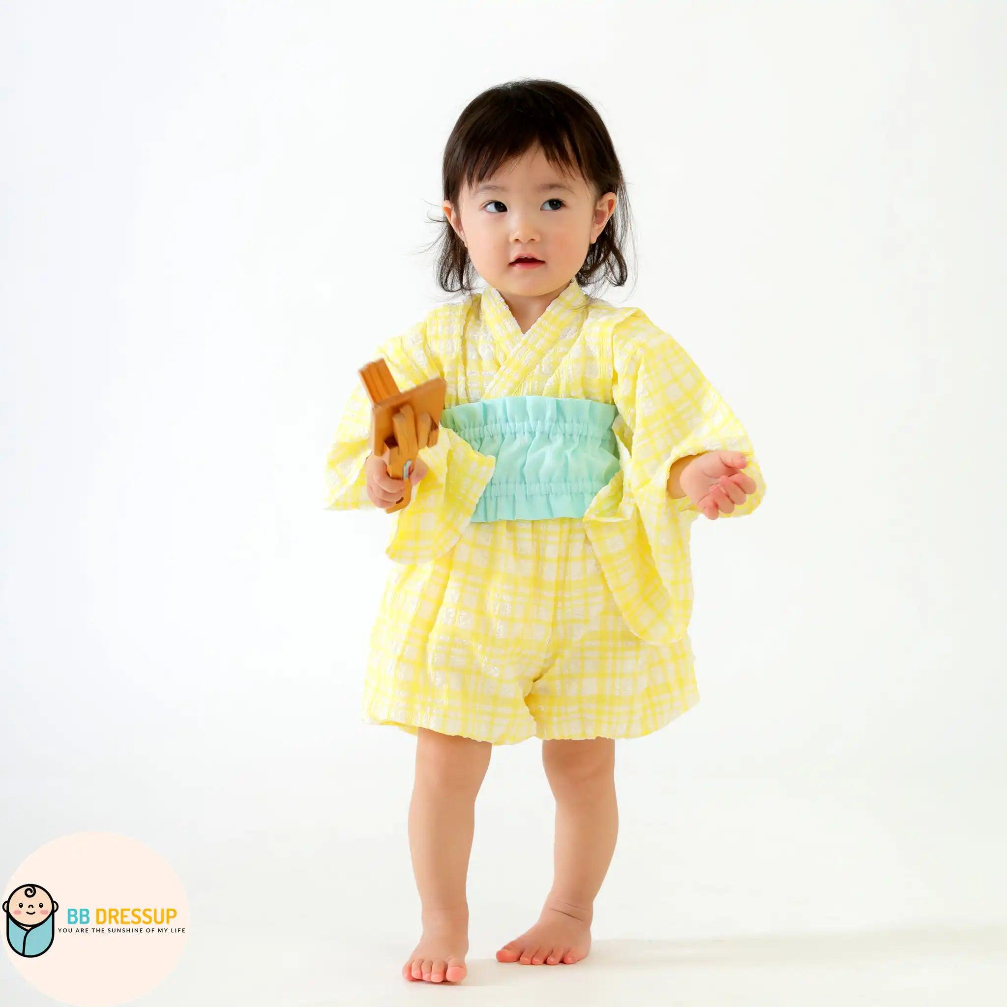 質地通爽的夏季嬰兒和服,適合春夏季節穿著。