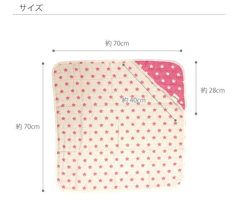日本直送Utex六重紗三河木綿圓點襁褓毯展示。