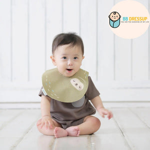 [現貨] 日本直送 Aenak 嬰兒威化格紋啡色包屁衣/連身衣 - BB Dressup