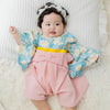 [現貨] 日本直送 Chil2 嬰兒粉紅牡丹圖案和服造型連身衣/BB衫 (60-80cm) - BB Dressup