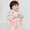 [現貨] 日本直送 Chil2 嬰兒粉紅櫻花圖案和服造型連身衣/BB衫 (60-80cm) - BB Dressup