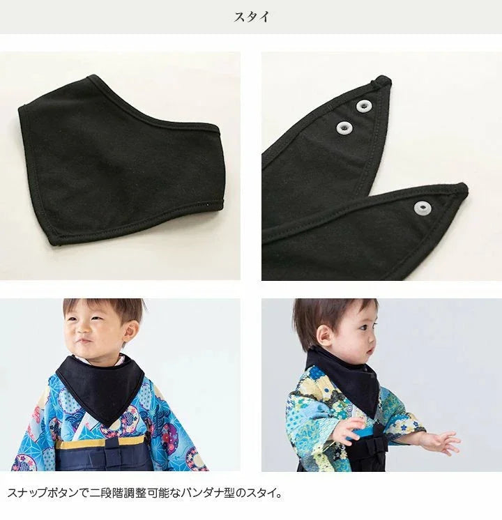 [現貨] 日本直送 Chil2 嬰兒藍色和服造型套裝 (連配飾/襪) (70-90cm) - BB Dressup