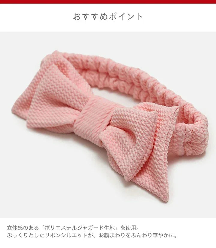 高品質提花布料製成之立體蝴蝶結嬰兒髮帶。