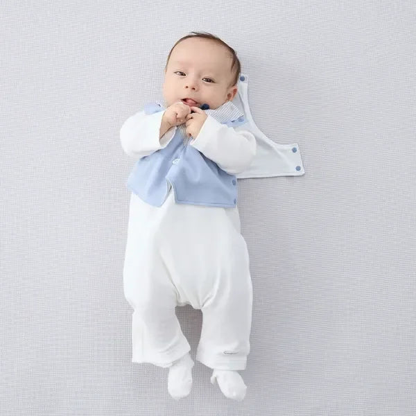 [現貨] 日本直送Combi Mini初生嬰兒煲呔造型小背心 (50-60cm) - BB Dressup