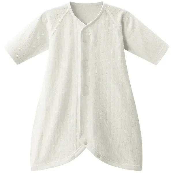 [現貨] 日本直送Combi Mini初生嬰兒針織兩層保暖全身覆蓋連身衣 (50-70cm) - BB Dressup