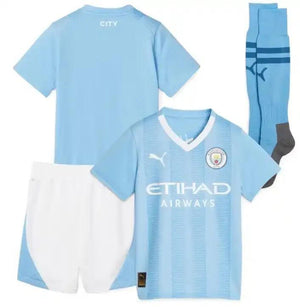 [預購] 特別企劃 Ball3Man23/24曼城主場童裝波衫/球衣套裝 FULLKIT (衫褲襪) - BB Dressup