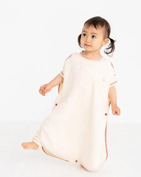 [現貨] 日本製 POMPKINS 初生嬰兒白色兔仔有機棉防踢睡袋嬰兒禮盒 - BB Dressup