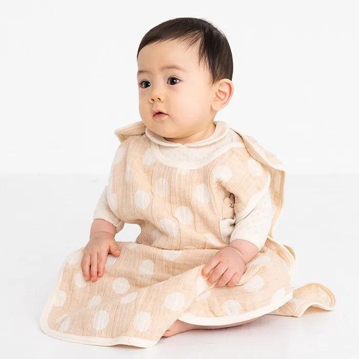[現貨] 日本製 POMPKINS 啡色100%有機棉嬰兒防踢睡袋 - BB Dressup
