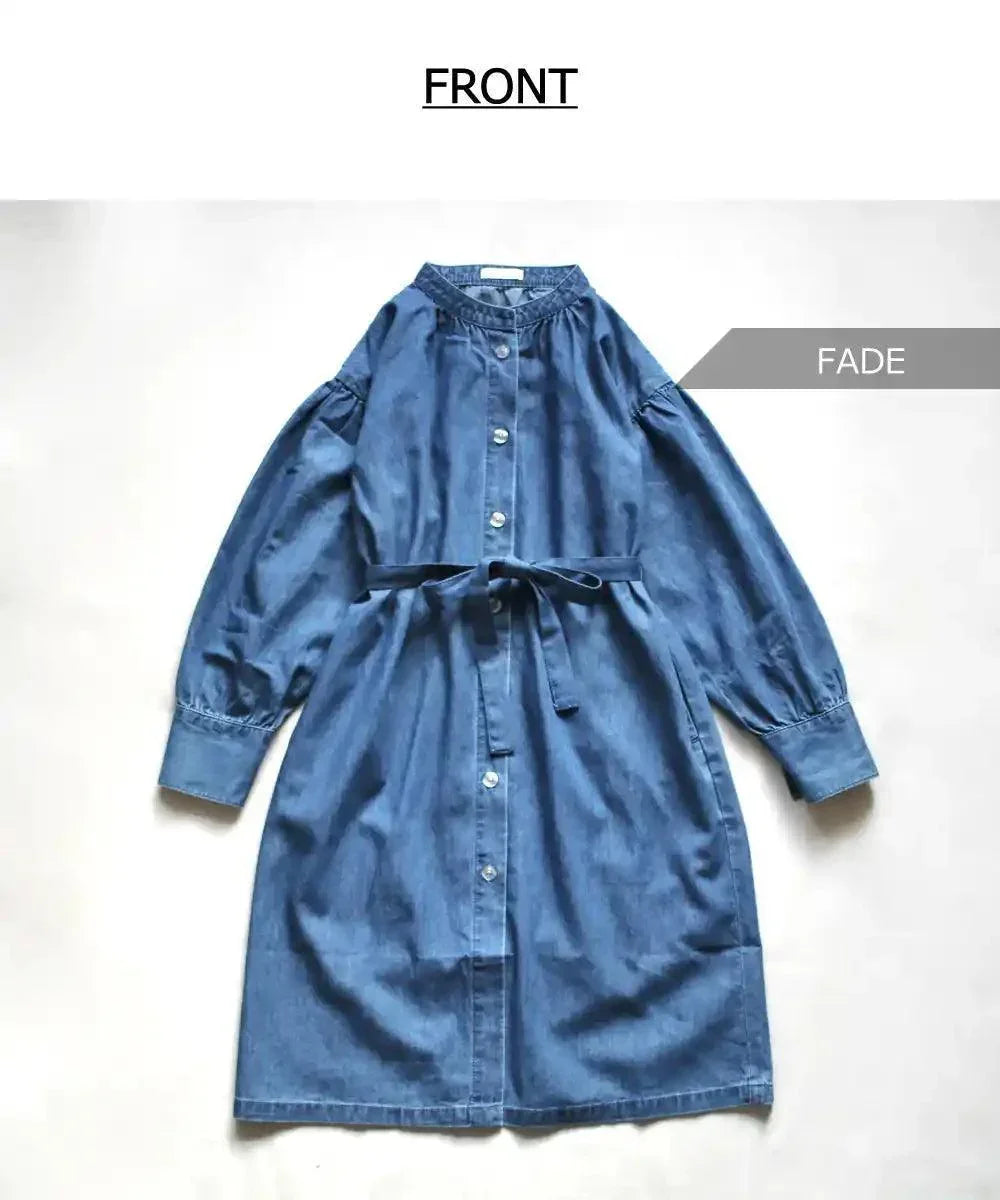 [現貨] 日本直送L.Copeck 女童淺藍色牛仔連身裙 (100-130cm) - BB Dressup