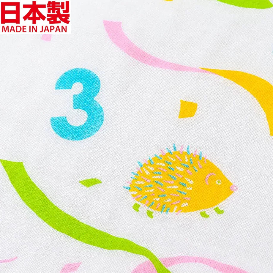 [現貨] 日本製 SDC研究所 嬰兒全棉煙花圖案今治三層紗布月齡布/包巾 - BB Dressup