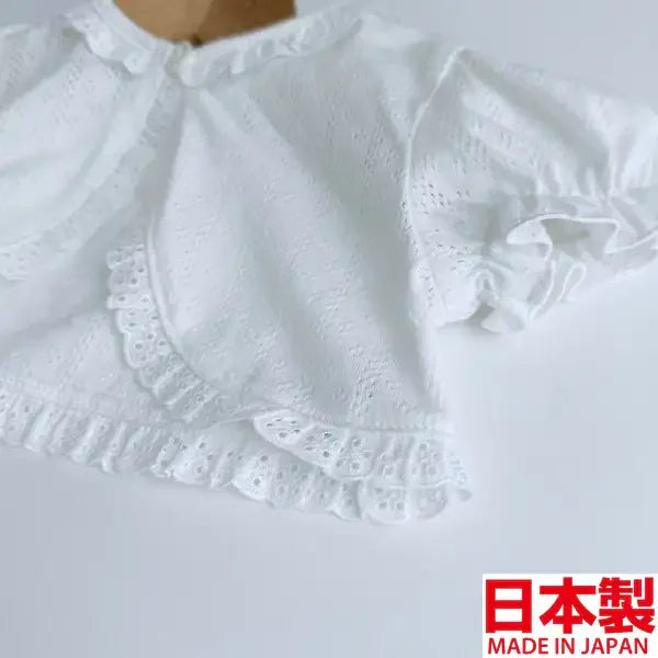[現貨] 日本製Three Arrow白色純棉上衣束腰外套燈籠褲 (三件裝) - BB Dressup