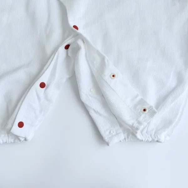 [現貨] 日本製Three Arrow初生嬰兒紅色兔仔全棉連身衣 (50-70cm) - BB Dressup
