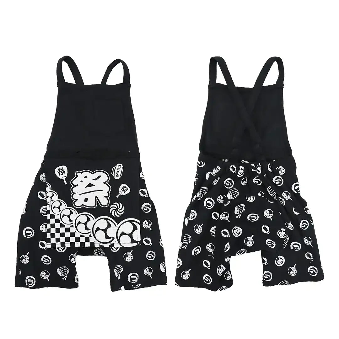 [現貨] 日本直送 Aenak 嬰兒黑色日本祭和服浴衣BB衫套裝 (80-95cm) - BB Dressup