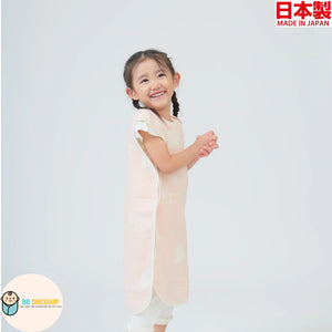 [現貨] 日本製 Aenak 六重紗粉紅色象仔背心防踢睡袋 (0-7歲) - BB Dressup