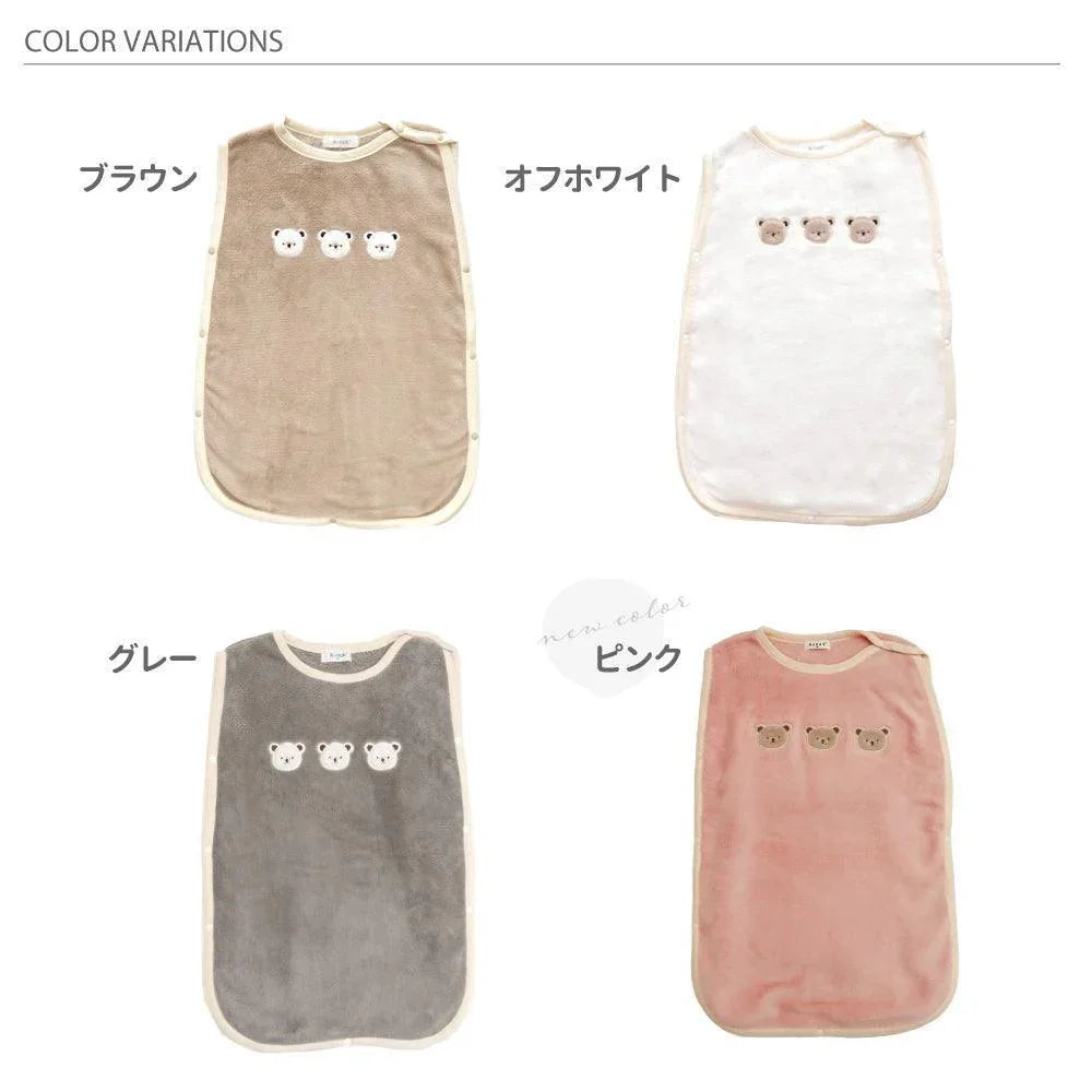 [現貨] 日本直送 Aenak 小熊造型灰色初生嬰兒背心防踢睡袋 (S/M) - BB Dressup
