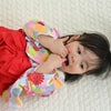 [現貨] 日本直送 Aenak 女童裝 紅色菊花 日本和服連身衣 (60-90cm) - BB Dressup