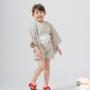 [現貨] 日本直送 Aenak 男女童棕色和服浴衣連腰帶套裝 - BB Dressup
