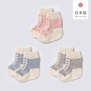 [現貨] 日本製 Aenak 嬰兒 植物染料有機棉運動鞋風格襪子 - BB Dressup