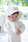 [現貨] 日本直送 Aenak 初生嬰兒 白色兔仔造型長袖連身衣 (60-90cm) - BB Dressup