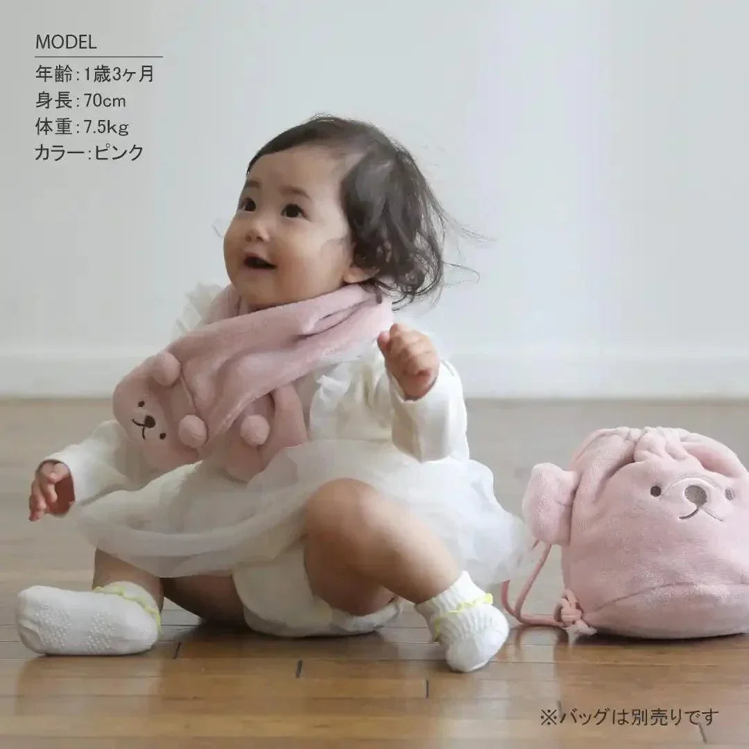 [現貨] 日本直送Aenak 嬰幼兒熊仔頸巾 (粉紅/棕色/白色) - BB Dressup