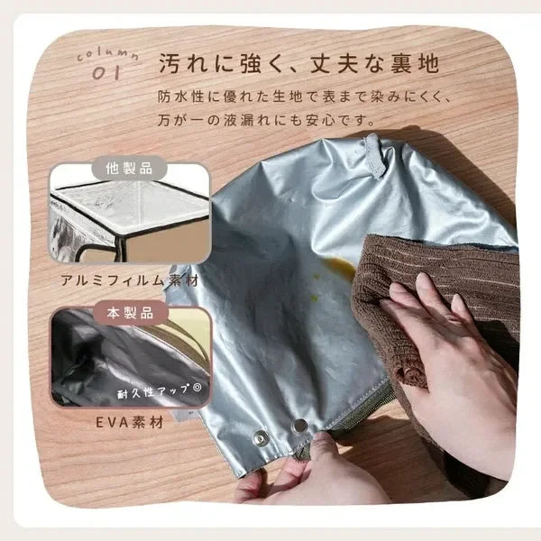 [現貨] 日本直送 atRise 粉藍色保冷防水兒童午餐袋/奶樽保溫袋 - BB Dressup