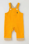[現貨] 日本直送 Chuckle Baby初生嬰兒黃色直紋褲腳吊帶褲 - BB Dressup