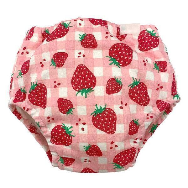 日本直送Chuckle Baby草莓碎花六層學習褲，適合戒尿片練習使用。
