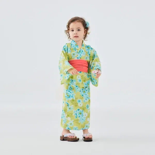 [現貨] 日本直送Combi Mini 淺紅和服雪紡薄紗腰帶 (可雙面使用) - BB Dressup