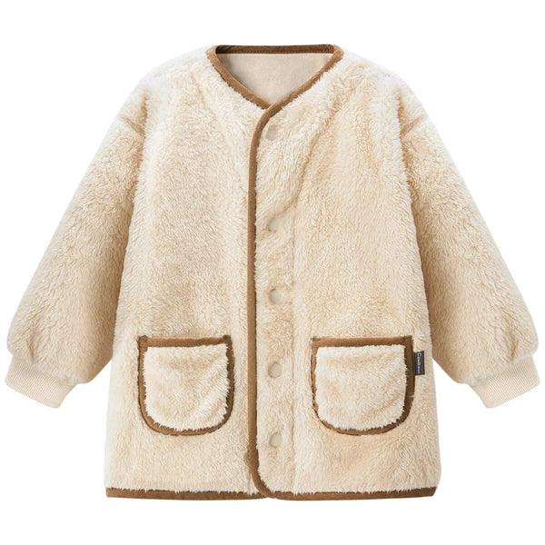 [現貨] 日本直送Combi Mini嬰兒淺米色長絨毛外套 (90-120cm) - BB Dressup