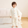 [現貨] 日本直送Combi Mini嬰兒雪人雙層全棉長袖睡衣/居家服套裝 (80-110cm) - BB Dressup