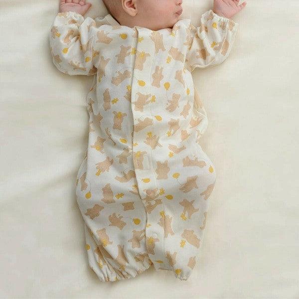 [現貨] 日本直送Combi Mini初生嬰兒100%全棉熊仔連身衣 (50-70cm) - BB Dressup