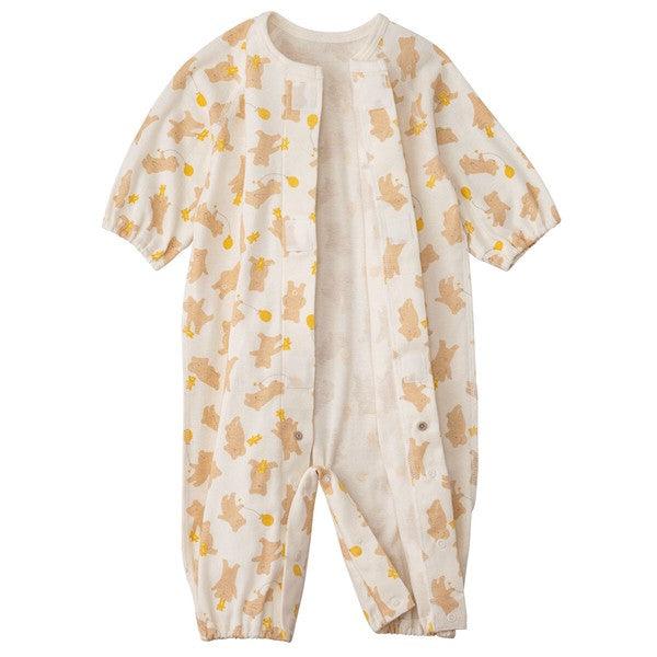 [現貨] 日本直送Combi Mini初生嬰兒100%全棉熊仔連身衣 (50-70cm) - BB Dressup