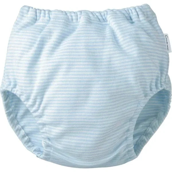 [現貨] 日本直送Combi Mini嬰兒粉藍色橫間四層學習褲 (90cm) - BB Dressup