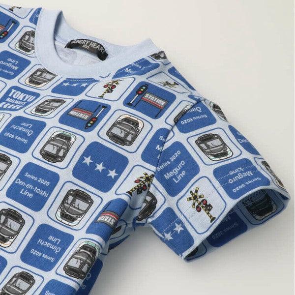 [現貨] 日本製丸高衣料 童裝藍色東急鐵道短袖T恤 - BB Dressup