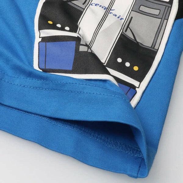 [現貨] 日本直送丸高衣料 童裝新幹線藍色列車短袖T恤 - BB Dressup