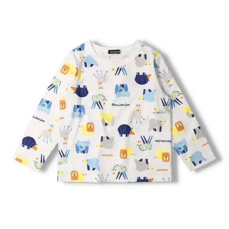 [現貨] 日本製丸高衣料 童裝恐龍印花長袖T恤 - BB Dressup