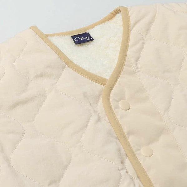 [現貨] 日本直送丸高衣料 童裝白色夾棉毛毛外套 (120-130cm) - BB Dressup