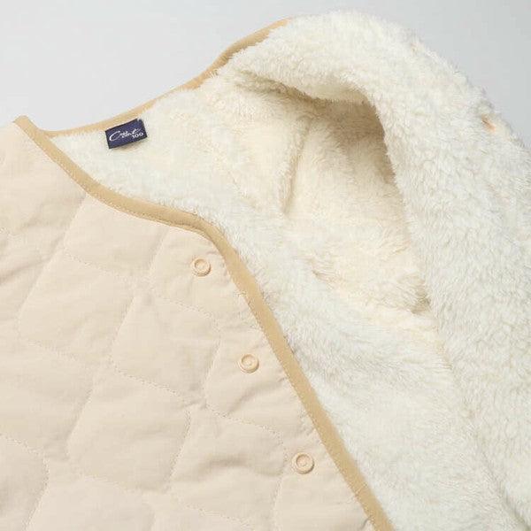 [現貨] 日本直送丸高衣料 童裝白色夾棉毛毛外套 (120-130cm) - BB Dressup