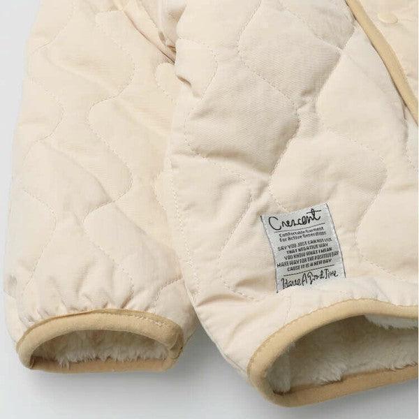 [現貨] 日本直送丸高衣料 童裝白色夾棉毛毛外套 (120-130cm) - BB Dressup