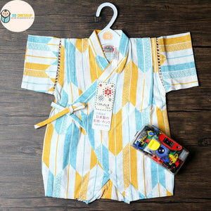 [現貨] 日本直送 東商店嬰兒黃色箭頭日本和服浴衣包屁衣/連身衣 - BB Dressup