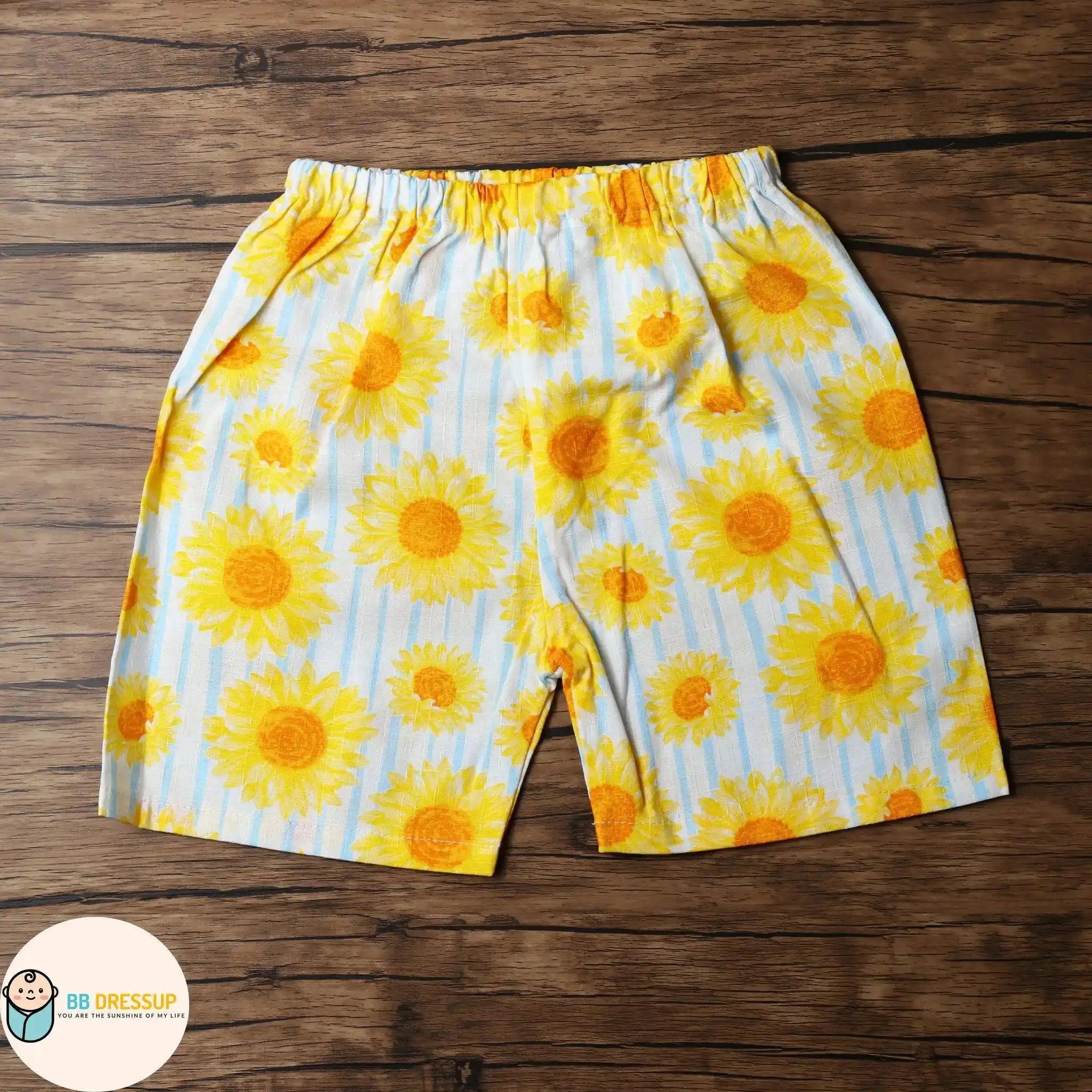 [現貨] 日本直送 東商店童裝白色太陽花日本和服浴衣套裝 (110-130cm) - BB Dressup