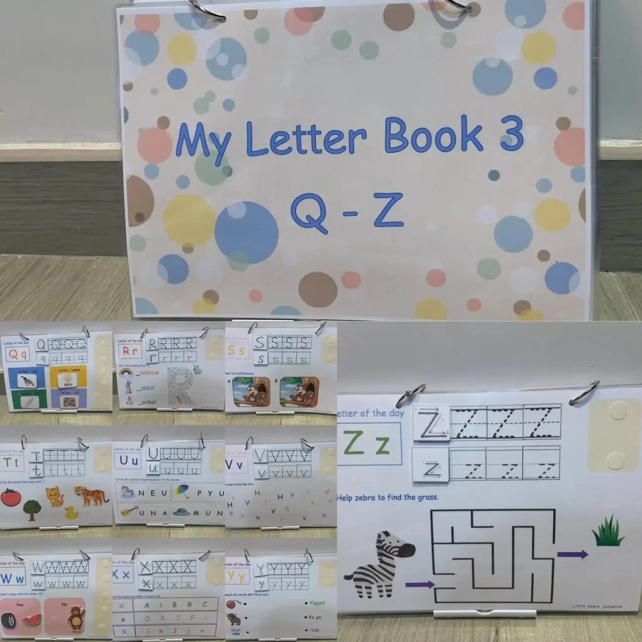 [預購] 香港製造Little Beans Busybook - My Letter Book 2 (I-P) (適合3-6歲幼兒) - BB Dressup