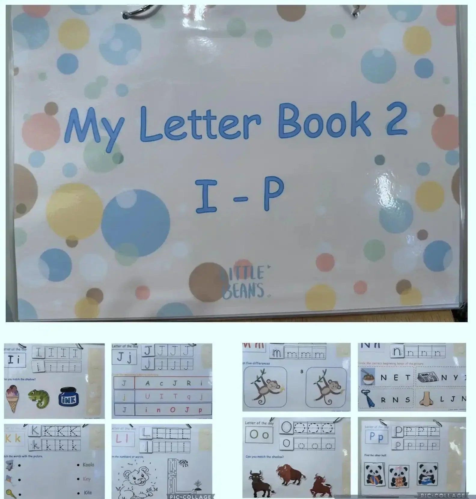 [預購] 香港製造Little Beans Busybook - My Letter Book 1 (A-H) (適合3-6歲幼兒) - BB Dressup