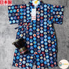 [現貨] 日本製 Mam 嬰兒藍色祭典圓形日本和服甚平BB衫套裝 (90-100cm) - BB Dressup
