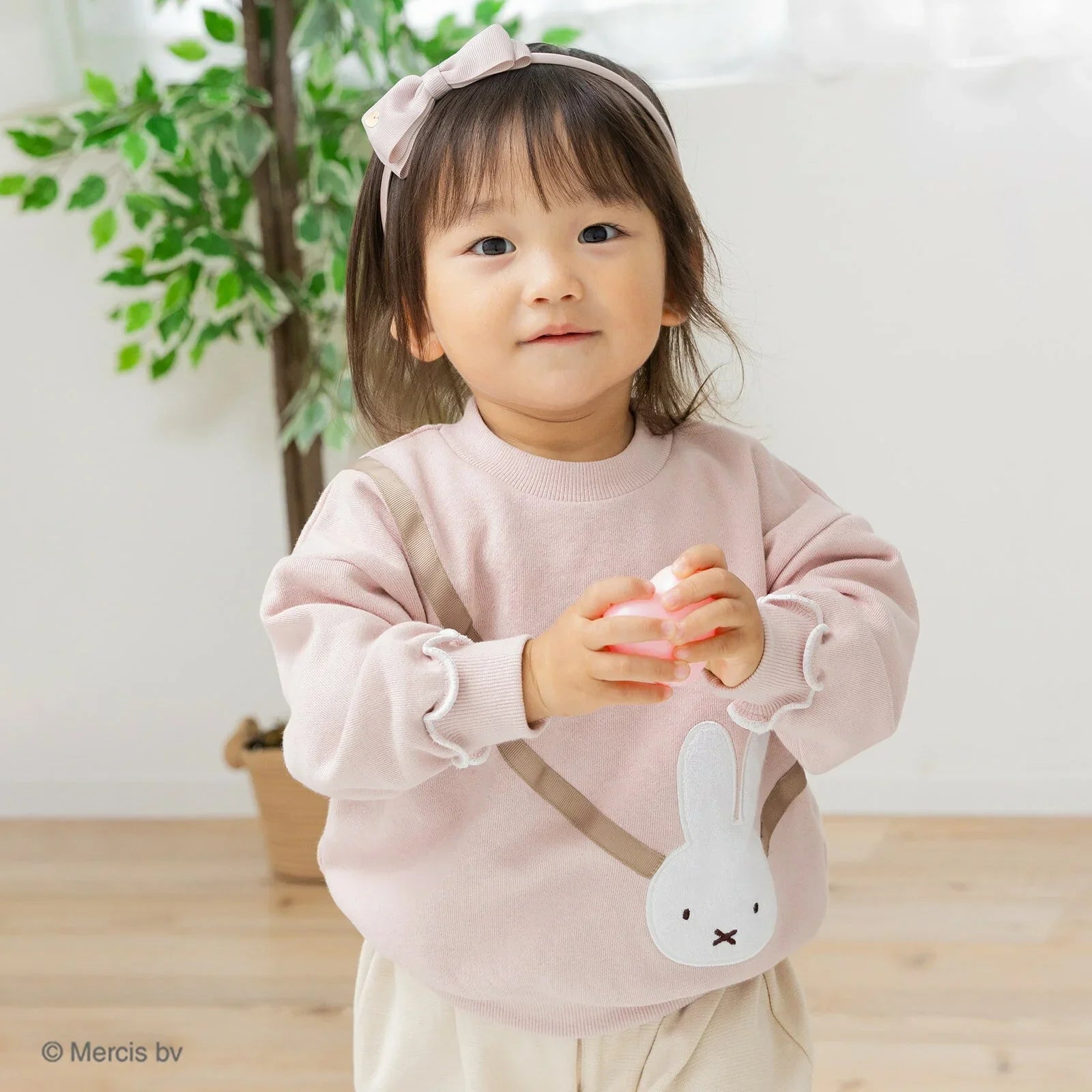 [現貨] 日本直送 Miffy幼童粉紅色圓領長袖衛衣 (110cm-130cm) - BB Dressup