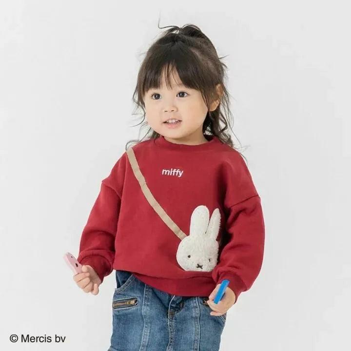 [現貨] 日本直送 Miffy幼童紅色圓領長袖衛衣 (100cm-120cm) - BB Dressup