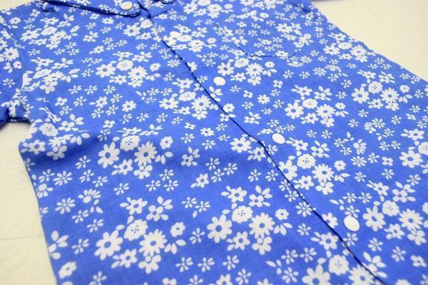 日本直送村信嬰兒雙層紗布碎花開襟連身衣展示。