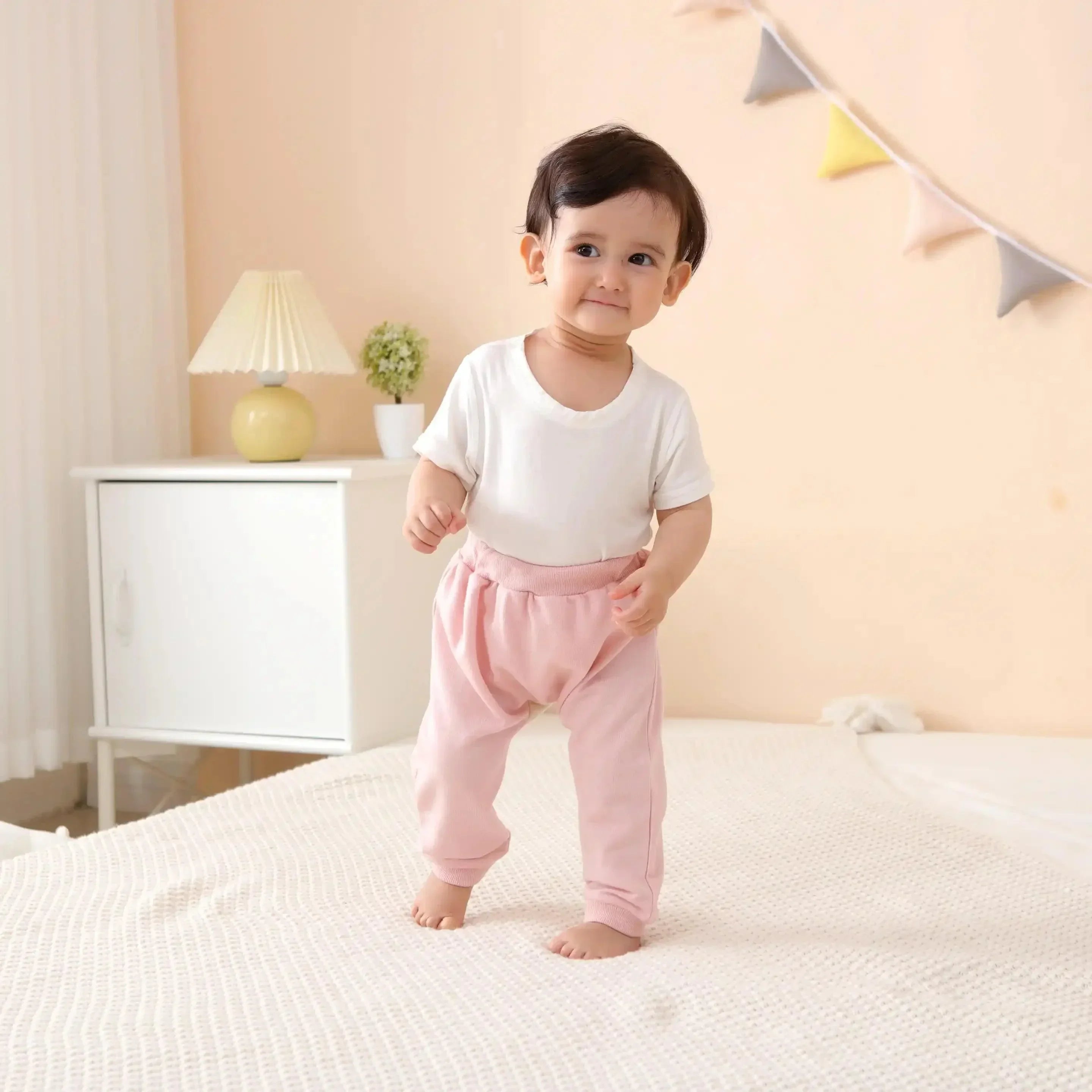 [現貨] 日本直送 O.S Kids 童裝 綿羊造型 粉紅色嬰兒褲 (80-90cm) - BB Dressup