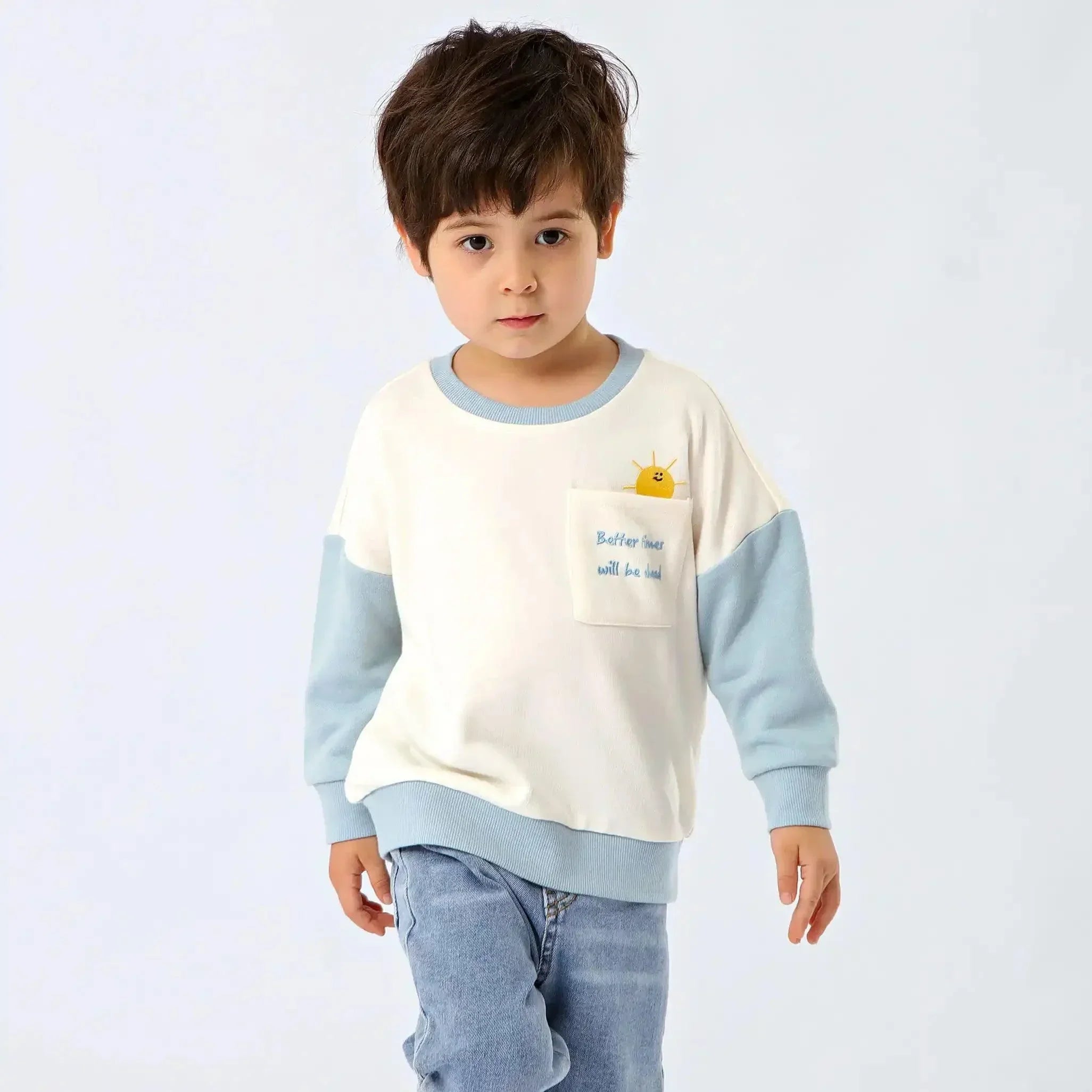 [現貨] 日本直送 OS Kids 童裝 粉藍色長袖 運動衛衣 (90-100cm) - BB Dressup
