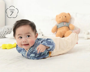 [現貨] 日本直送 O.S Kids 初生嬰兒藍色傳統和服連身衣 (50-70cm) - BB Dressup